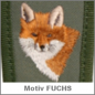 Preview: Gewehrriemen aus Cordura - grün - Stickerei FUCHS - Riserva -Artikel R1724