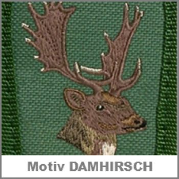 Gewehrriemen aus Cordura - grün - Stickerei DAMHIRSCH - Riserva -Artikel R1727