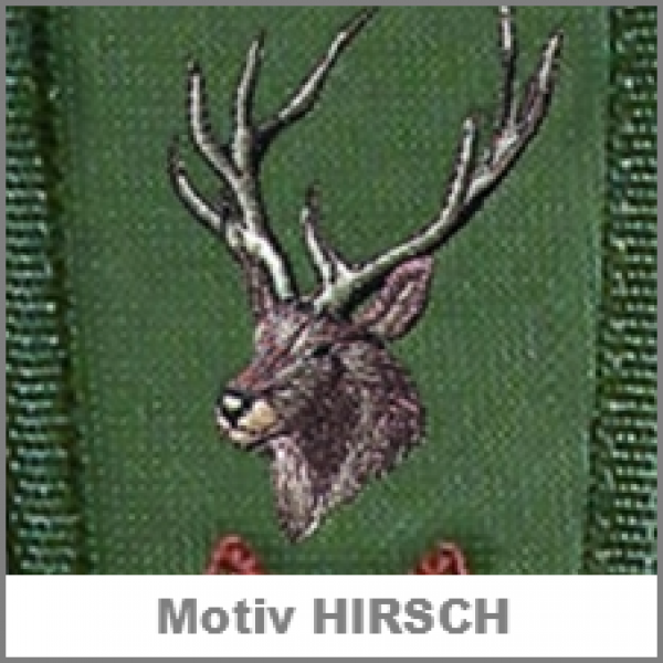 Gewehrriemen aus Cordura - grün - Stickerei HIRSCH - Riserva -Artikel R1079